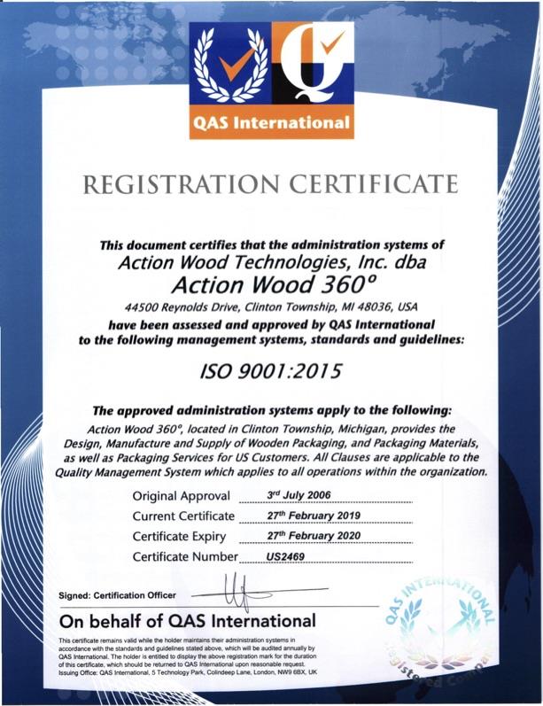 2022 ISO Certification